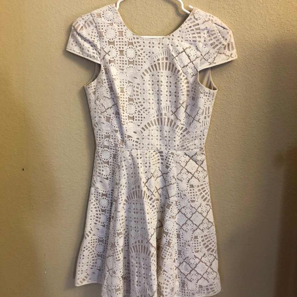 Anthropologie White Lace Dress Size 2